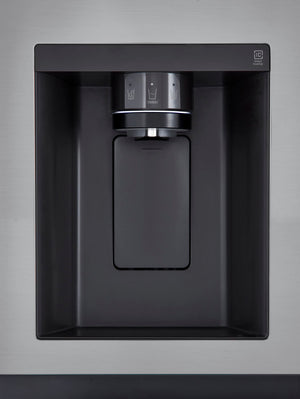 LG 23-cu ft Counter-Depth Side-by-Side Refrigerator with Ice Maker ,Water and Ice Dispenser ( Stainless Steel )