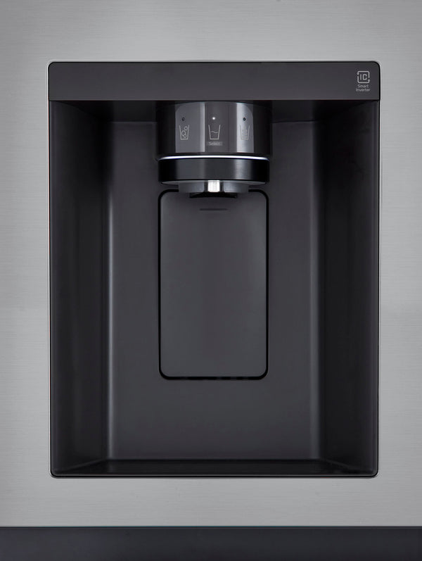 LG 23-cu ft Counter-Depth Side-by-Side Refrigerator with Ice Maker ,Water and Ice Dispenser ( Stainless Steel )