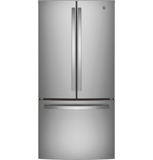 GE Standard-Depth 24.8-cu ft 3 -Door French Door Refrigerator with Ice Maker with Water Dispenser ( Stainless Steel ) ENERGY STAR Certified