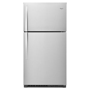 Whirlpool 21.3-cu ft Top-Freezer Refrigerator ( Monochromatic Stainless Steel )