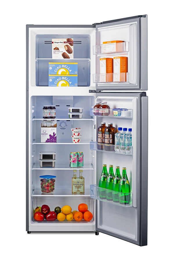 Summit Appliance 11.5-cu ft Counter-Depth Top-Freezer Refrigerator ( Stainless steel look ) ENERGY STAR Certified