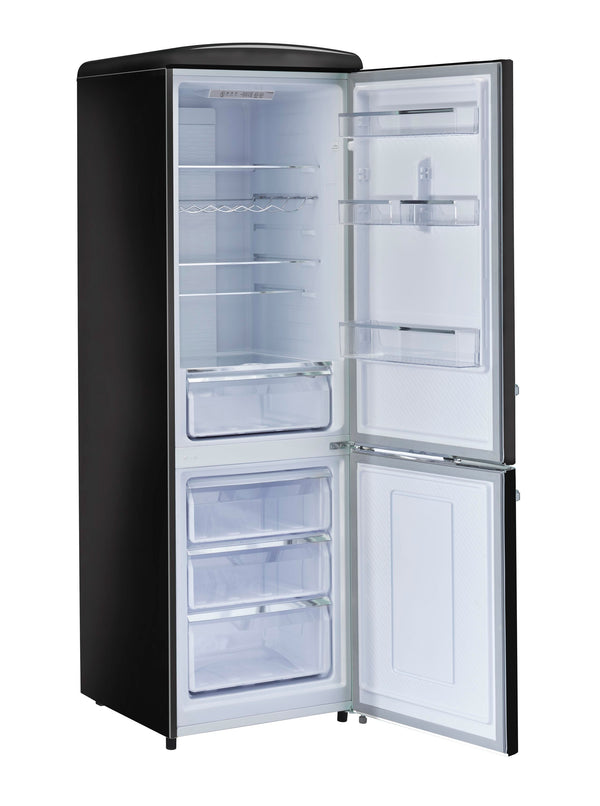 UNIQUE Classic Retro 11.7-cu ft Counter-Depth Bottom-Freezer Refrigerator Midnight Black ) ENERGY STAR Certified