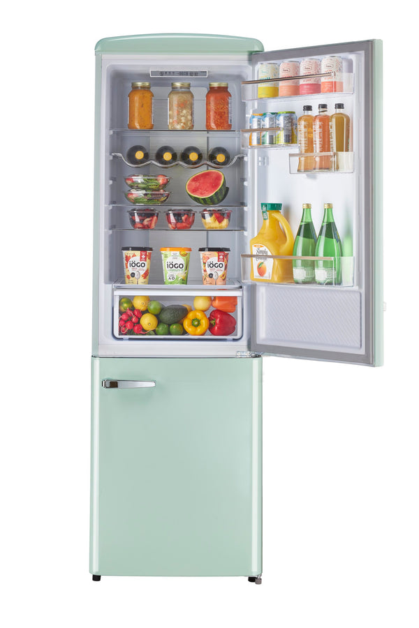 UNIQUE Classic Retro 11.7-cu ft Counter-Depth Bottom-Freezer Refrigerator Summer Mint Green ) ENERGY STAR Certified