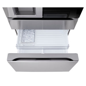 LG Standard-Depth InstaView MyColor 28.6-cu ft 4 -Door Smart Compatible French Door Refrigerator with Dual Ice Maker with Water and Ice Dispenser and Door within Door ( PrintProof Stainless Steel ) ENERGY STAR Certified