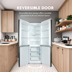 Equator Advanced Appliances 10.8-cu ft Standard-Depth Bottom-Freezer Refrigerator Stainless Steel ) Garage Ready ENERGY STAR Certified