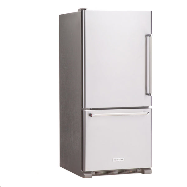 KitchenAid 18.67-cu ft Standard-Depth Bottom-Freezer Refrigerator Ice Maker Optional (sold separately) ( Stainless steel )