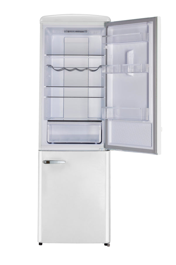 UNIQUE Classic Retro 11.7-cu ft Counter-Depth Bottom-Freezer Refrigerator Marshmallow White ) ENERGY STAR Certified