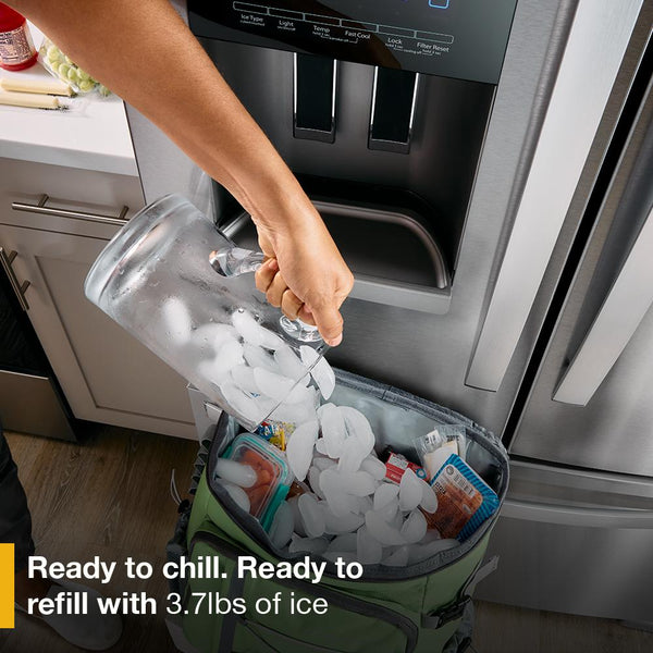 Whirlpool Standard-Depth 24.7-cu ft 3 -Door French Door Refrigerator with Ice Maker with Water and Ice Dispenser ( White ) ENERGY STAR Certified