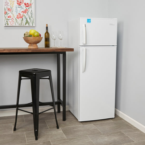 Premium Levella 7.3-cu ft Counter-Depth Top-Freezer Refrigerator ( White ) ENERGY STAR Certified