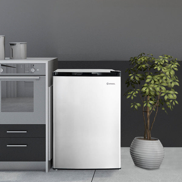 Costway 3-cu ft Mini Fridge with Freezer ( Silver )