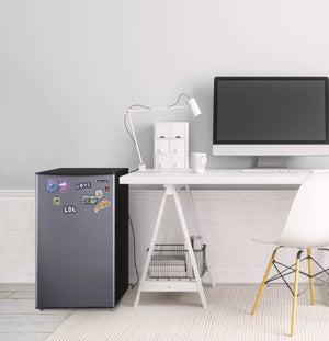 NewAir Mini Fridges 3.3-cu ft Mini Fridge with Freezer ( Gray ) ENERGY STAR