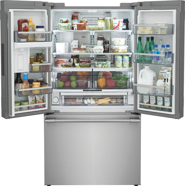 Frigidaire Professional Counter-Depth 23.3-cu ft 3 -Door French Door Refrigerator with Ice Maker with Water Dispenser ( Smudge-Proof Stainless Steel ) ENERGY STAR Certified