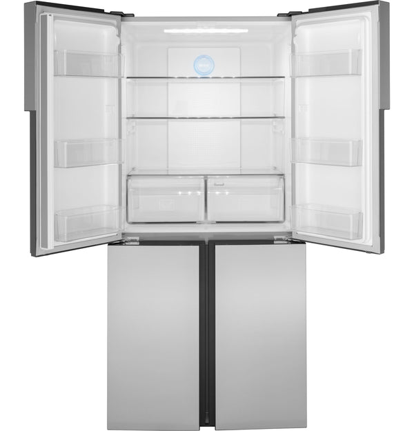 Haier 16.8-Cu. Feet Counter-Depth Bottom-Freezer Refrigerator Ice Maker Optional (sold separately) ( Stainless ) ENERGY STAR Certified