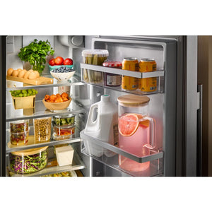 KitchenAid 20.85-cu ft Counter-Depth Side-by-Side Refrigerator with Ice Maker ,Water and Ice Dispenser ( Fingerprint Resistant Stainless Steel ) ENERGY STAR Certified
