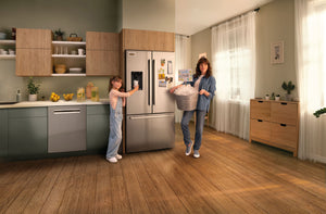 Bosch Standard-Depth 500 Series 26-cu ft 3 -Door Smart Compatible French Door Refrigerator with Ice Maker with Water and Ice Dispenser ( Stainless Steel ) ENERGY STAR Certified