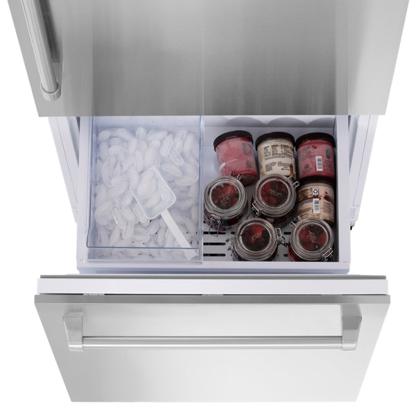 ZLINE KITCHEN & BATH Built-In 16.1-cu ft Counter-Depth Built-In Bottom-Freezer Refrigerator with Ice Maker ( Custom Panel-Ready ) ENERGY STAR Certified