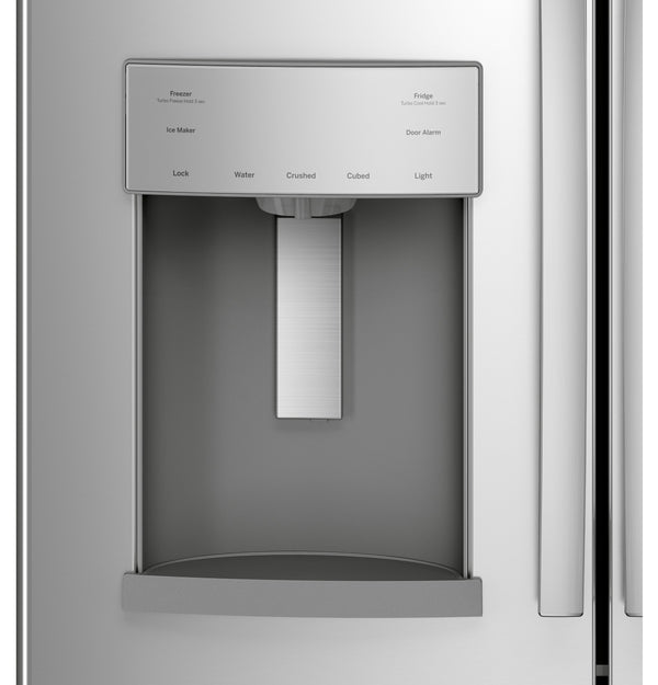 GE Standard-Depth 27.7-cu ft 3 -Door French Door Refrigerator with Ice Maker with Water and Ice Dispenser ( Stainless Steel ) ENERGY STAR Certified