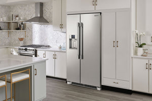 Frigidaire Professional 22.3-cu ft Counter-Depth Side-by-Side Refrigerator with Ice Maker ,Water and Ice Dispenser ( Smudge-Proof Stainless Steel ) ENERGY STAR Certified