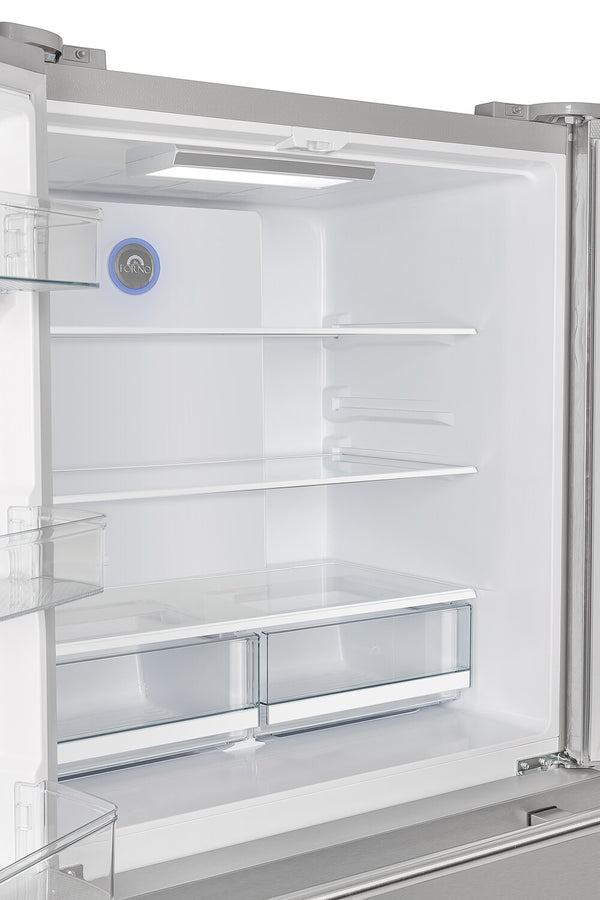 FORNO Standard-Depth Moena 19.26-cu ft 4 -Door Built-In French Door Refrigerator with Ice Maker with Ice Dispenser ( Stainless steel )