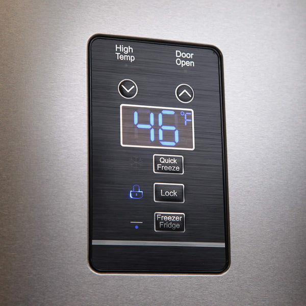 FORNO Rizzuto 27.6-cu ft Counter-Depth Side-by-Side Refrigerator ( Stainless steel ) ENERGY STAR Certified