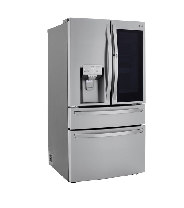 LG Counter-Depth Craft Ice 22.5-cu ft 4.0 -Door Smart Compatible French Door Refrigerator with Dual Ice Maker with Water and Ice Dispenser and Door within Door ( PrintProof Stainless Steel ) ENERGY STAR Certified