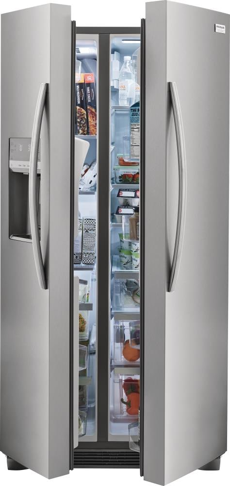 Frigidaire Gallery 22.3-cu ft Counter-Depth Side-by-Side Refrigerator with Ice Maker ,Water and Ice Dispenser ( Fingerprint Resistant Stainless Steel ) ENERGY STAR Certified