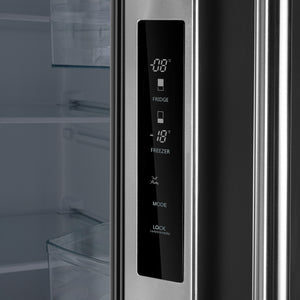 FORNO Standard-Depth 17.5-cu ft 3 -Door French Door Refrigerator with Ice Maker with Ice Dispenser ( Stainless Steel )