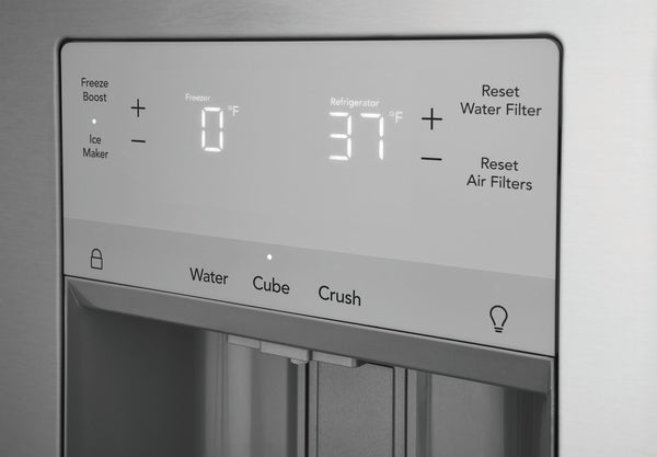 Frigidaire Counter-Depth 22.6-cu ft 3 -Door French Door Refrigerator with Ice Maker with Water and Ice Dispenser ( Stainless steel ) ENERGY STAR Certified