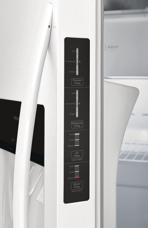 Frigidaire 22.3-cu ft Side-by-Side Refrigerator with Ice Maker ,Water and Ice Dispenser ( White ) ENERGY STAR Certified