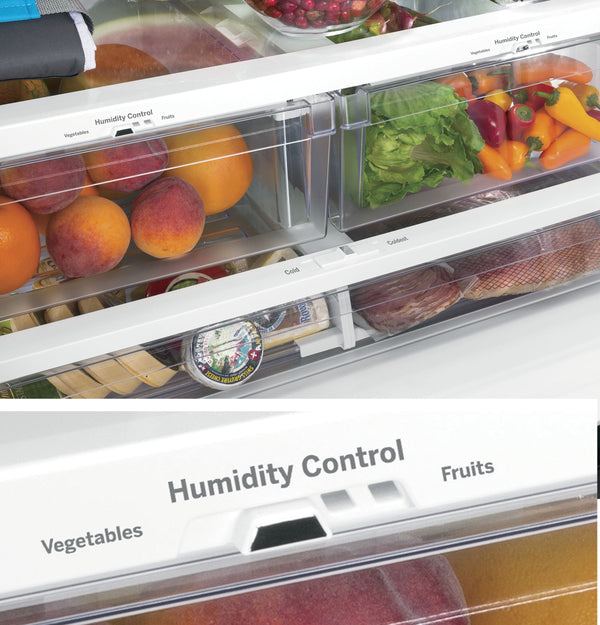 GE Standard-Depth 24.8-cu ft 3 -Door French Door Refrigerator with Ice Maker with Water Dispenser ( Stainless Steel ) ENERGY STAR Certified