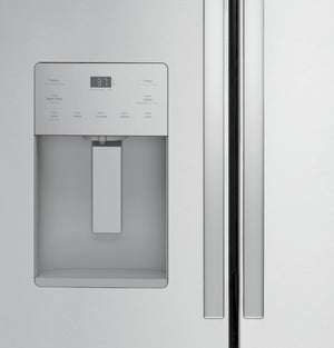 GE Counter-Depth 20.6-cu ft 3 -Door French Door Refrigerator with Ice Maker with Water and Ice Dispenser ( Stainless Steel ) ENERGY STAR Certified