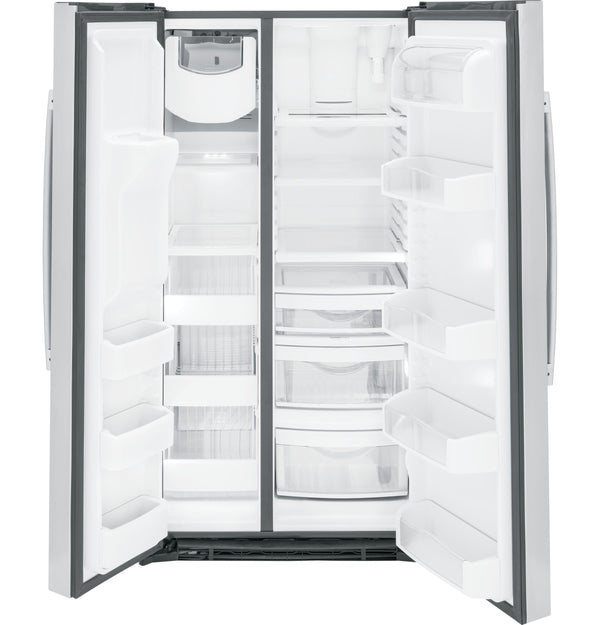 GE Profile 25.3-cu ft Side-by-Side Refrigerator with Ice Maker ,Water and Ice Dispenser ( Stainless Steel ) ENERGY STAR Certified