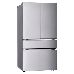 LG Standard-Depth 29.6-cu ft 4 -Door Smart Compatible French Door Refrigerator with Ice Maker with Water Dispenser ( PrintProof Stainless Steel ) ENERGY STAR Certified