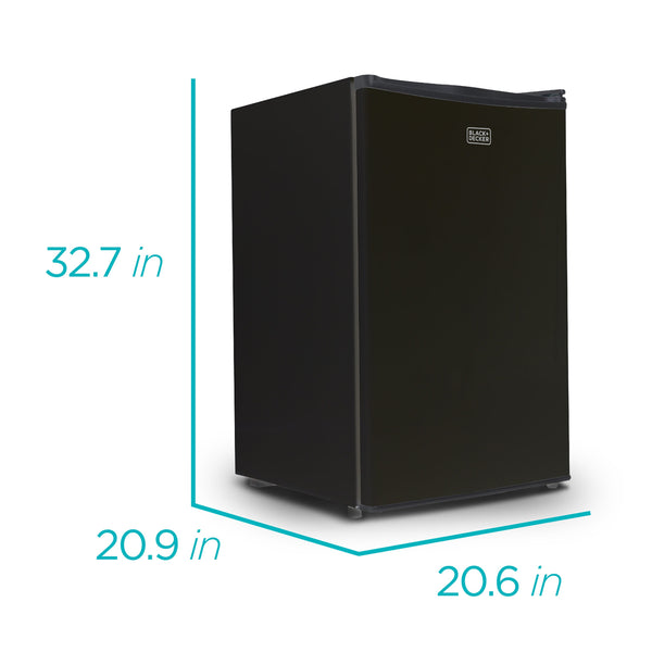 BLACK+DECKER 4.3-cu ft Mini Fridge with Freezer ( Black ) ENERGY STAR