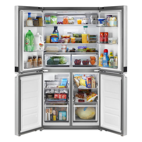 Whirlpool Counter-Depth 19.4-cu ft 4 -Door French Door Refrigerator with Ice Maker ( Fingerprint-Resistant Stainless Finish ) ENERGY STAR Certified