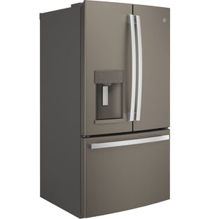 GE Standard-Depth 27.8-cu ft 3 -Door French Door Refrigerator with Ice Maker with Water and Ice Dispenser ( Slate ) ENERGY STAR Certified