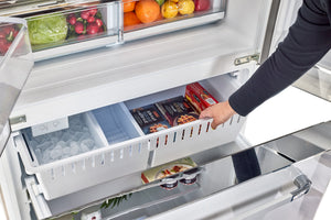 UNIQUE Classic Retro Counter-Depth 21.4-cu ft 3 -Door French Door Refrigerator with Ice Maker with Ice Dispenser ( Marshmallow White ) ENERGY STAR Certified