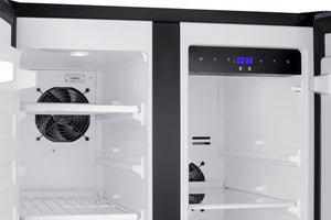 Summit Appliance 3.78-cu ft Built-In Mini Fridge with Freezer ( Stainless steel door and black cabinet )