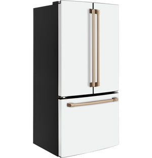 Cafe Counter-Depth 18.6-cu ft 3 -Door French Door Refrigerator with Ice Maker with Water Dispenser ( Matte White ) ENERGY STAR Certified