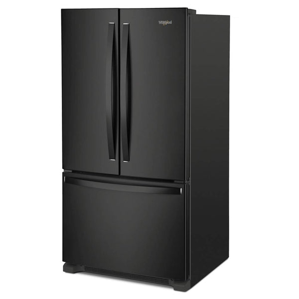 Whirlpool Standard-Depth 25.2-cu ft 3 -Door French Door Refrigerator with Ice Maker ( Black ) ENERGY STAR Certified