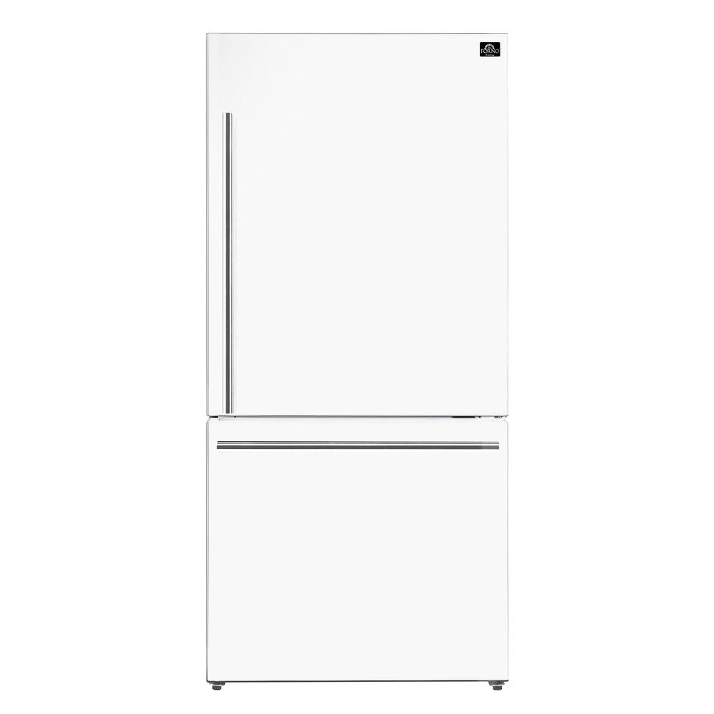 FORNO Espresso 17.2-cu ft Counter-Depth Bottom-Freezer Refrigerator White ) ENERGY STAR Certified