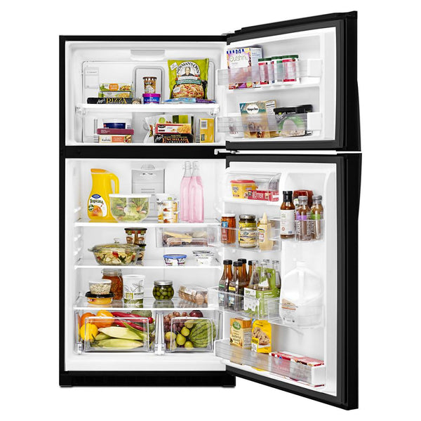 Whirlpool 21.3-cu ft Top-Freezer Refrigerator ( Black ) ENERGY STAR Certified