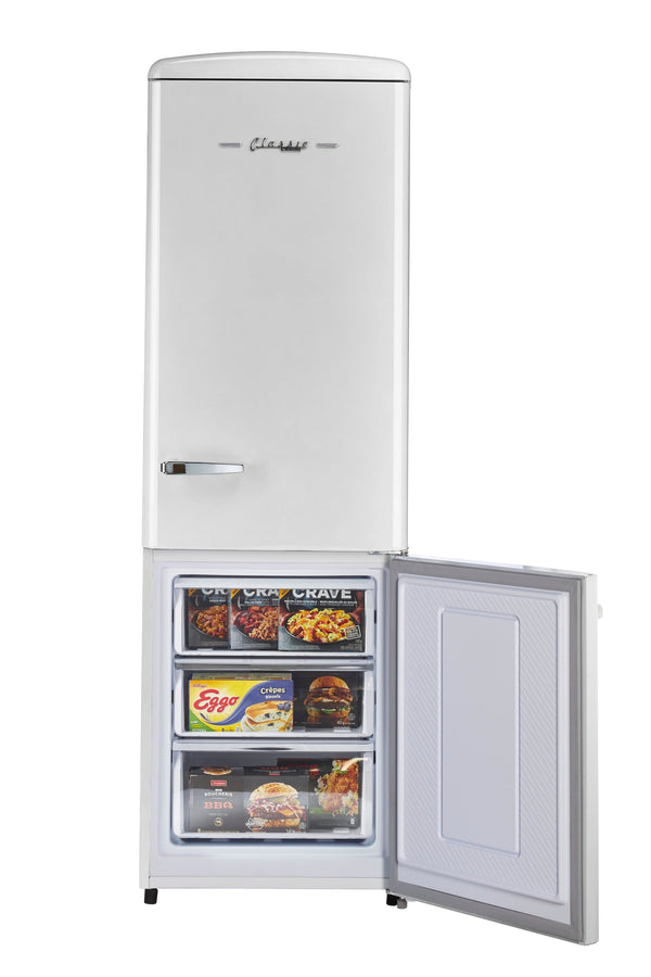 UNIQUE Classic Retro 11.7-cu ft Counter-Depth Bottom-Freezer Refrigerator Marshmallow White ) ENERGY STAR Certified
