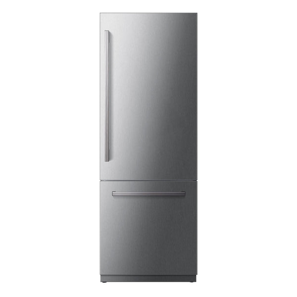 Kucht 16-cu ft Counter-Depth Built-In Bottom-Freezer Refrigerator with Ice Maker ( White ) ENERGY STAR Certified