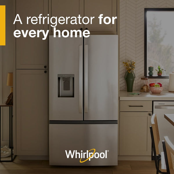 Whirlpool Standard-Depth 29.58-cu ft 3 -Door French Door Refrigerator with Dual Ice Maker with Water and Ice Dispenser ( Fingerprint Resistant Stainless Finish ) ENERGY STAR Certified