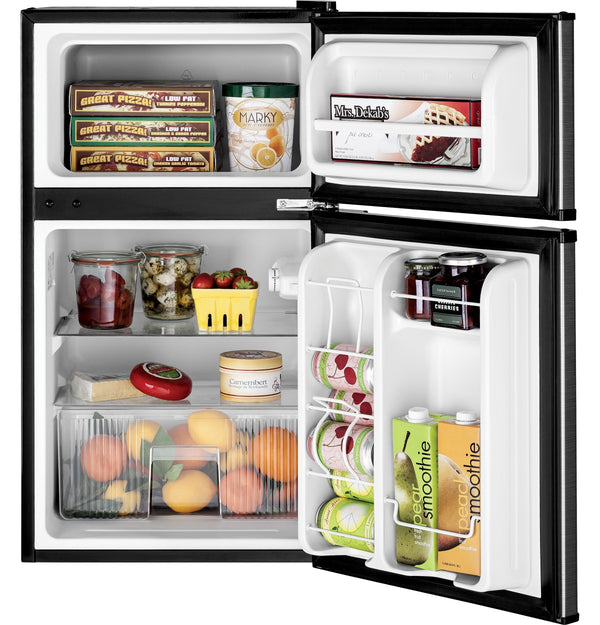 GE 3.1-cu ft Mini Fridge with Freezer ( CleanSteel ) ENERGY STAR