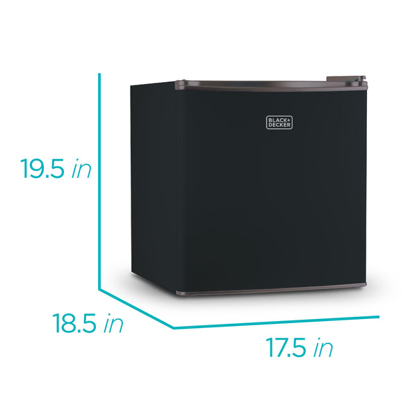 BLACK+DECKER 1.7-cu ft Mini Fridge with Freezer ( Black ) ENERGY STAR