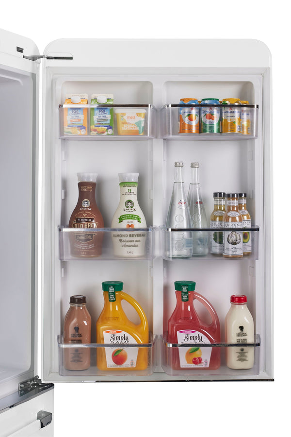 UNIQUE Classic Retro 17.7-cu ft Counter-Depth Bottom-Freezer Refrigerator with Ice Maker ( Marshmallow White ) ENERGY STAR Certified