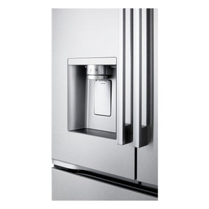 LG Counter-Depth Zero Clearance 23.7-cu ft 3 -Door Smart Compatible French Door Refrigerator with Dual Ice Maker with Water and Ice Dispenser ( PrintProof Stainless Steel ) ENERGY STAR Certified