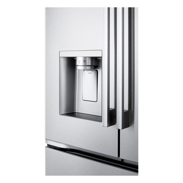 LG Counter-Depth Zero Clearance 23.7-cu ft 3 -Door Smart Compatible French Door Refrigerator with Dual Ice Maker with Water and Ice Dispenser ( PrintProof Stainless Steel ) ENERGY STAR Certified